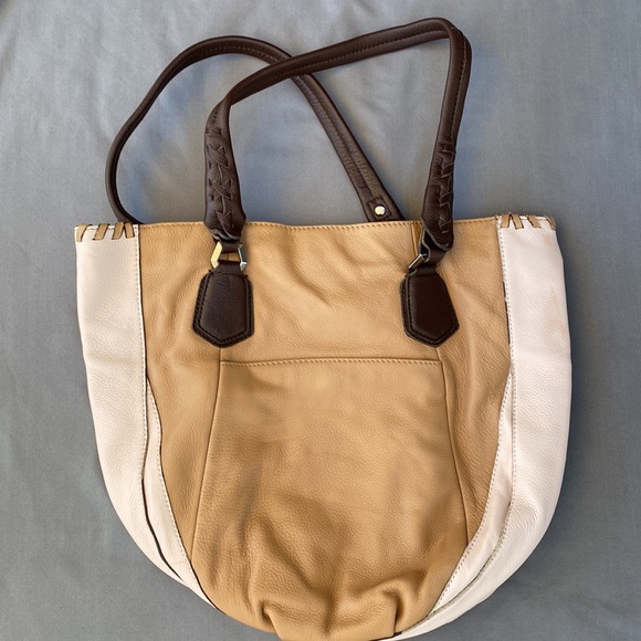 orYANY Sydney, Tan, Blush & Chocolate Pebbled Leather, Shoulder Bag - Picture 3 of 9
